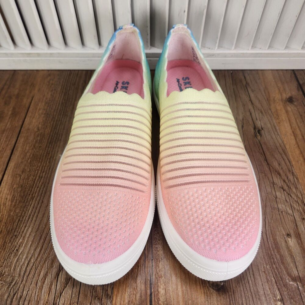 Skechers Street Poppy Rainbow Daze Womens Size 6.5 Multi Colorful Slip On Shoes - Picture 8 of 10